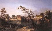 Canaletto View of a River, Perhaps in Padua df oil painting picture wholesale