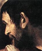 Caravaggio Supper at Emmaus (detail) d France oil painting artist