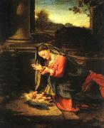 Correggio Madonna Worshipping the Child oil