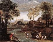 Domenichino Landscape with Ford dg oil painting picture wholesale