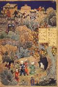 Bihzad Alexander and the hermit oil painting