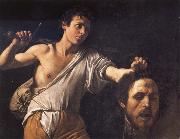 Caravaggio David with the head of Goliath France oil painting artist