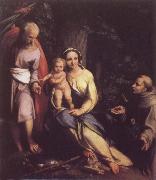 Correggio Rest on the Flight to Egypt with Saint Francis oil painting