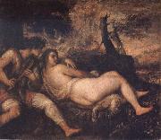 Titian Nymph and Shepherd France oil painting artist