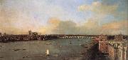 Canaletto London, Seen from an Arch of Westminster Bridge oil painting picture wholesale