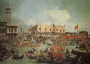 Canaletto The Bucintoro in Front of the Doges- Palace on Ascension Day oil painting picture wholesale