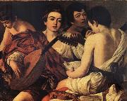 Caravaggio The Musicians France oil painting artist