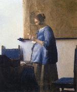 JanVermeer Woman Reading a Letter France oil painting artist