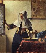 JanVermeer Woman with a Jug oil painting on canvas