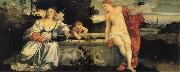 Titian Sacred and Profanc Love France oil painting artist