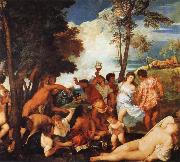 Titian The Bacchanal of the Andrians oil painting reproduction