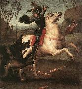 Raffaello St George Fighting the Dragon France oil painting artist