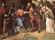 Giorgione The Adulteress brought before christ Giorgione oil painting reproduction