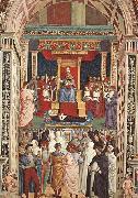 Pinturicchio Pope Aeneas Piccolomini Canonizes Catherine of Siena oil painting
