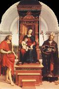 Raphael Virgin and Child with SS.John the Baptist and Nicholas oil painting reproduction