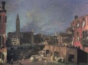 Canaletto the stonemason s yard France oil painting reproduction