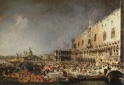 Canaletto reception of the french ambassador in venice France oil painting artist