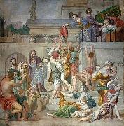 Domenichino St. Cecilia Distributing Alms painting