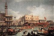 Canaletto The Bucintore Returning to the Molo on Ascension Day c oil painting on canvas