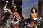 GUERCINO Saul Attacking David France oil painting artist