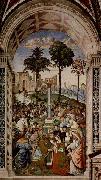 Pinturicchio Fresco at the Siena Cathedral by Pinturicchio depicting Pope Pius II oil painting reproduction