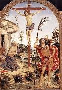 Pinturicchio The Crucifixion with Sts. Jerome and Christopher, oil painting artist