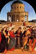 Raphael The Wedding of the Virgin, Raphael most sophisticated altarpiece of this period. France oil painting artist