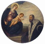 Tintoretto Madonna with Child and Donor, France oil painting artist