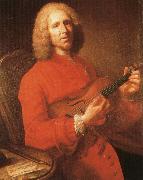 rameau jean philippe rameau with his violin, a famous portrait by joseph aved France oil painting artist
