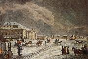 tchaikovsky the square in front of the mariinsky theatre in st petersburg in France oil painting artist