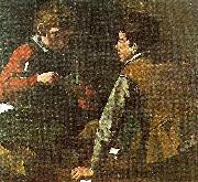 Caravaggio card-players, c France oil painting artist