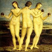 Raphael three graces muse'e conde,chantilly oil