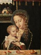 Anonymous Madonna and Child Nursing oil painting on canvas