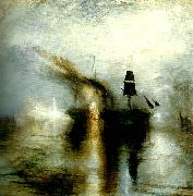 J.M.W.Turner peace burial at sea painting