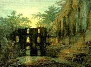 J.M.W.Turner the dormitorg and trancept of fountain's abbey-evening France oil painting artist