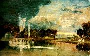J.M.W.Turner the thames at isleworth with pavilion and syon ferry France oil painting artist