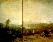 J.M.W.Turner ploughing up turnips, near slough France oil painting artist