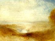 J.M.W.Turner landscape with a river and a bay in the distance France oil painting artist