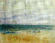 J.M.W.Turner figures on the shore 1835-40 France oil painting artist
