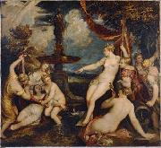 Titian Diana and Callisto by Titian; Kunsthistorisches Museum, Vienna France oil painting artist