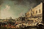 Canaletto The Reception of the French Ambassador Jacques Vincent Languet, Compte de Gergy at the Doge Palace painting
