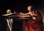 Caravaggio Saint Jerome Writing France oil painting artist