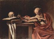 Caravaggio Hieronymus beim Schreiben France oil painting artist