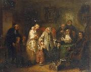 Anonymous Young widow and four children at the opening of the last will France oil painting artist