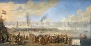 Anonymous The naval battle near Livorno, 14 March 1653: incident of the first Anglo-Dutch War. France oil painting artist