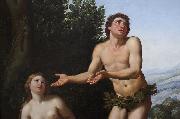 Domenichino Dieu reprimandant Adam et Eve painting