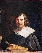 GUERCINO Portrait de lartiste tenant une palette France oil painting artist