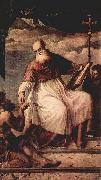 Titian Hl. Johannes Evangelist und der Almosen painting