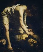 Caravaggio David and Goliath France oil painting artist