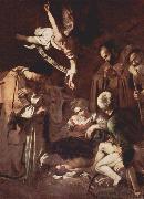 Caravaggio Nativity with St. Francis and St Lawrence France oil painting artist